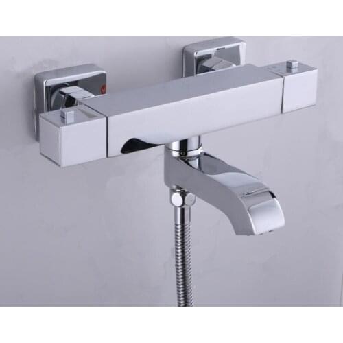 Hot sale Wall Mounted Bath Shower Thermostatic Faucets Valve Bathroom Shower Water Thermostatic Control Valve Mixer Faucet Tap