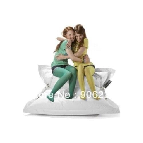 The original !! outdoor buggle up white bean bag , cream beanbag chair - free shipping