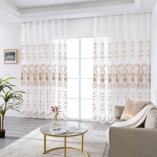 Luxury Princess Tulle Curtains For Bedroom Romantic White Sheer Curtains For Living Room Embroidered 3D Yarn Girls Voile Curtain