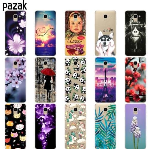 Silicone case FOR Samsung Galaxy J6 2018 Case Cover EU J600 J600F SM-J600F Soft tpu Phone Back For Samsung J6 2018 coque protect