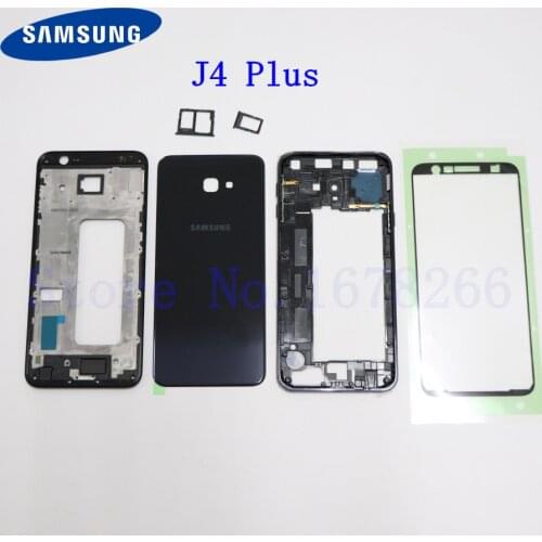 SAMSUNG Galaxy J4 plus 2018 J4+ J415 J415F SM-J415F Full Housing LCD panel Cover Middle Frame J4+ Battery door Case Replacement