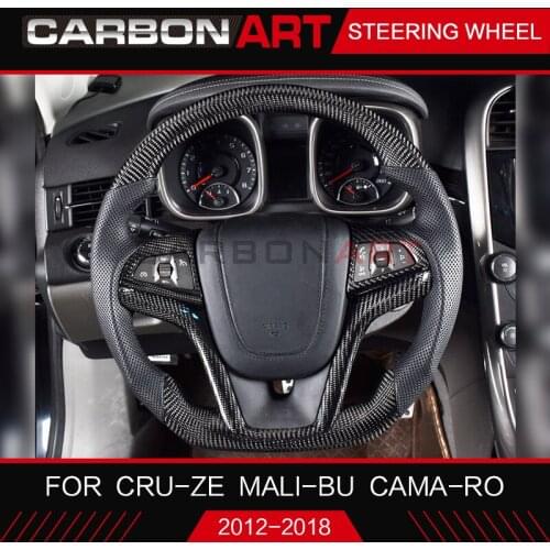 For chevro-let Carbon Fiber Steering Wheel Replacement Carbon steering wheel For cama-ro cru-ze 2013-2018 for mali-bu chevro-let
