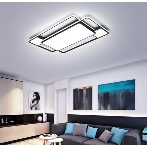 Modern LED Chandelier Ceiling For Living Room Bedroom Kitchen Black Lustre LED Chandelier Lamp Indoor Home Fixtures Lighting