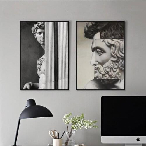 Modern David Sculpture Canvas Painting Nordic Statue of David Posters and Prints Wall Art Pictures for Living Home Decoration