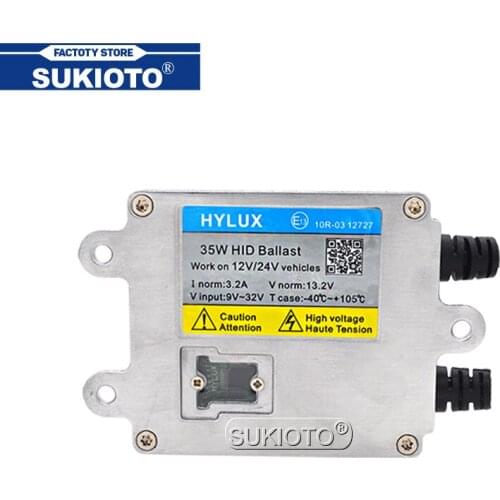 SUKIOTO 1PCS AC 35W Hylux Ballast A2088 Fast Bright Car Headlight Ballast For 12V-24V H1 H3 H7 H11 HB3 HB4 HID Conversion Kit