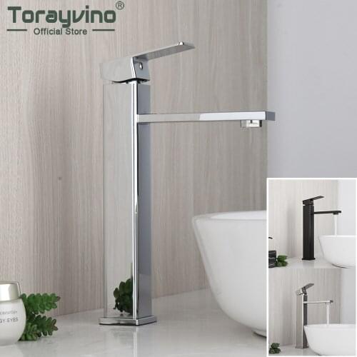 Torayvino Luxury Bathroom Faucet Single Handle Single Hole Basin Sink Deck Mount Faucets Washbasin Hot And Cold Mixer Water Tap