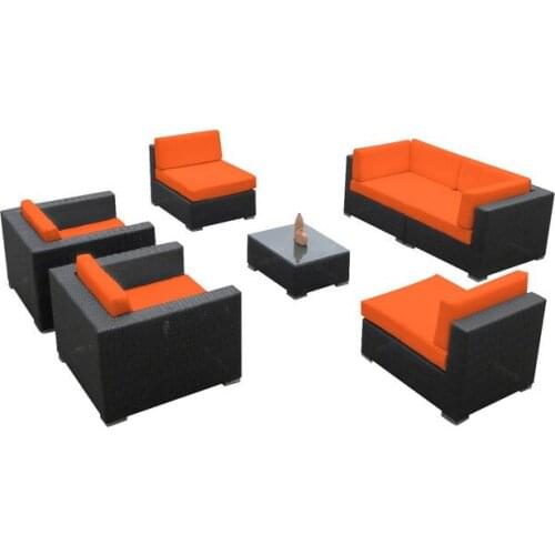Outdoor Wicker Sofa Sectional 7 Piece Resin Couch Set