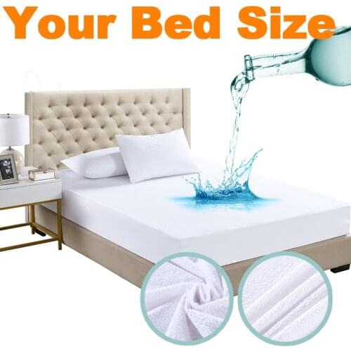 Waterproof Mattress Pad Top Hypoallergenic Mattress Protector Against Dust Mites and Bacteria Fitted Sheet Mattress Cover Queen