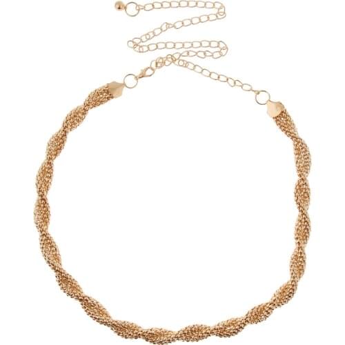 Fashion Women’s Gold Waist Chain Band Metal Chain Charm Dress