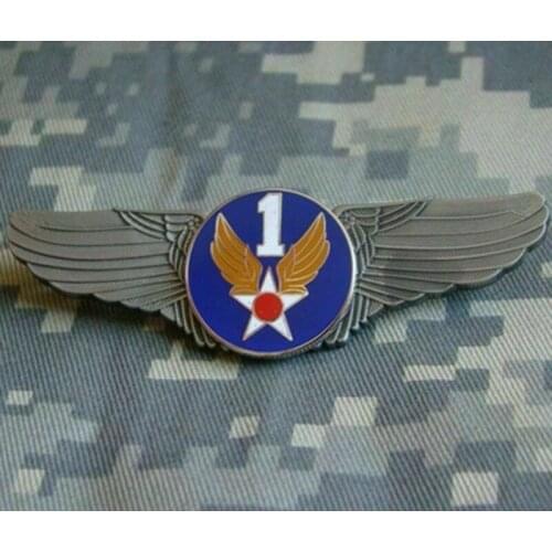 WW2 Us Army Air Corps 1st Us Air Force Pilot Wing Badge Pin
