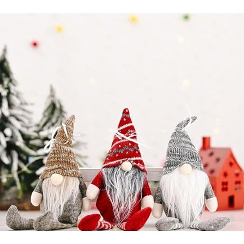 1pcs Santa Claus Snowman Christmas Faceless Doll Wine Bottle Set Wine Bottle Cover Christmas Tree Decoration Scene Layout