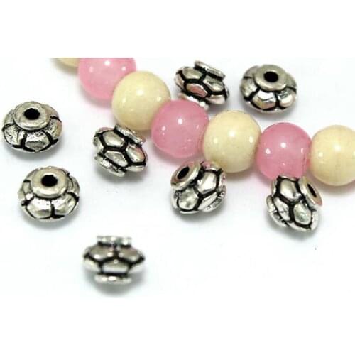 20pcs/1lot 6mm Tibetan Silver turtle Pattern beads Antique Loose Bead Spacer Connectors for DIY Jewelry Making bracelet dfs6