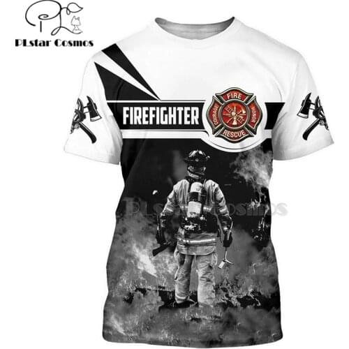 2020 New Fashion Men hoodie 3D Printed FireFighter Firemen t shirt tees shorts sleeve Apparel Unisex cosplay casual streetwear-4