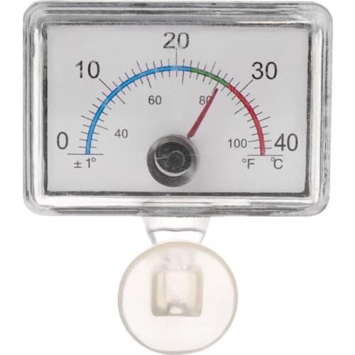 594C Aquarium Thermometer Pointer Fish Tank Temperature Dial Submersible Suction Cup