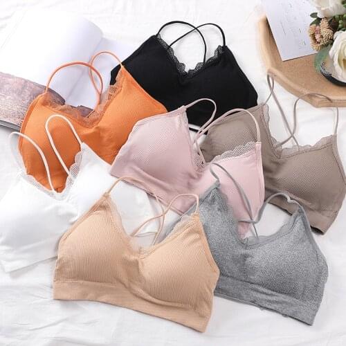 Simple Thread Women Tube Tops Push Up Bra Top Wireless Lingerie Anti-shock Fusion Fitness Womens Fitness Underwear UMKA