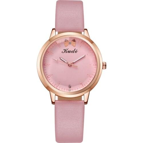 2020 New Fashion Casual Simple Women Watches Ladies Leather Belt Quartz Wrist Watch Bow Dial Female Clock Relogio Zegarek Damski