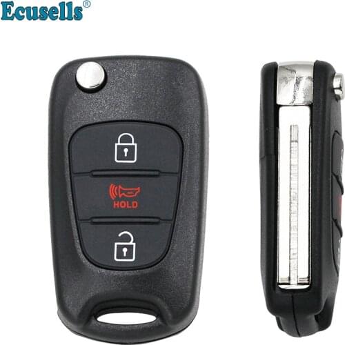 3 button Flip Remote Key Shell case fob for Hyundai I30/IX35 with KI-7-JMA Reference Keyblade