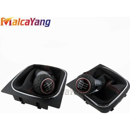 For V-W Volkswagen Golf 5/6 MK5/6 Scirocco(2009) Octavia 5 6 Speed Car Gear Shift Knob Lever Pen Boot Cover Gaitor