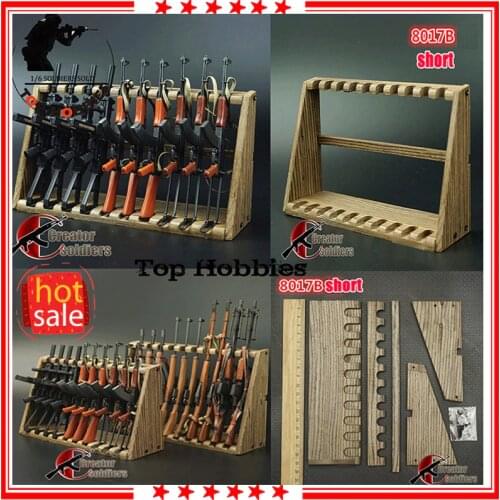 1/6 scale Soldier Figure accessories 1:6 Display Wooden Weapons Shelf/Stand for Short Gun Model Rifle Display Bace For 12"Figure