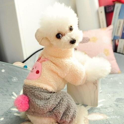 Birthday Bear Fleece Pet Dog Jumpsuit Overalls For Dogs Winter Puppy Pajama Shih Tzu German Spitz Clothing Pijama Para Perros