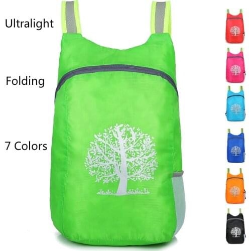 Hot Unisex Folding Backpack Hiking Camping Bag Ultra Lighting Light Outdoor Sport Backpack Waterproof Foldable Travel Backpack