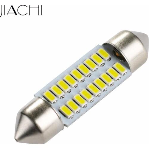 JIACHI 100 x Auto Festoon LED 36mm 1.50'' 3014SMD 18Chips C5W Auto Interior Map Roof Reading Lamp Car Accessories White DC12-24V