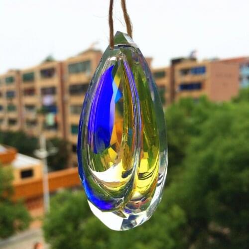 Nice 63mm Clear AB Teardrop K9 Glass Crystal Pendants Chandelier Parts Garland Chakra Spectra Lustres Lamp Hang Drops Decoration