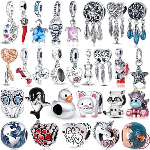 Hot Sale 100% Real 925 Sterling Silver Family House Camera Coffee Cup Shoes Charm Fit Original 3mm Bracelet DIY Jewelry