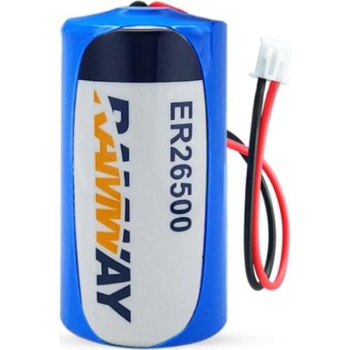 5PCS battery ER26500M ER26500 26500 lithium battery 3.6V 8500mah C type PLC control in Li-ion batterise with plug