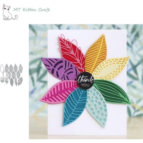 MT Metal Cutting Dies Pretty leaves Scrapbooking Photo Album Decorative Embossing Stencils Paper Cards Making Crafts Die Cuts