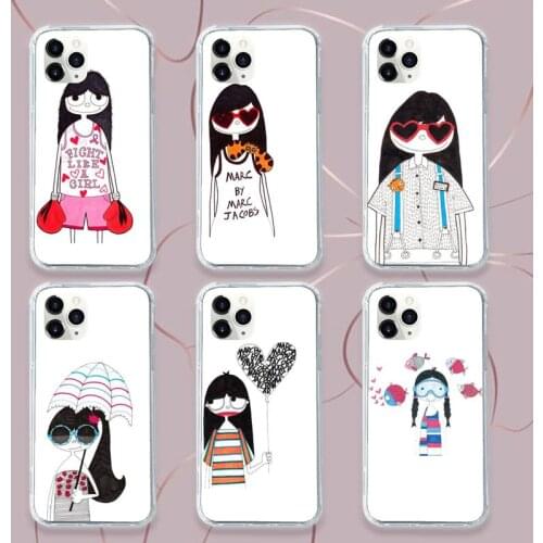 Marc Jacob Rose Cinderella Cute Girl Phone Case Transparent for iPhone 11 12 mini pro XS MAX 8 7 6 6S Plus X 5S SE 2020 XR