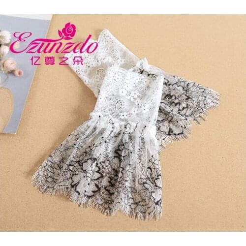 Fake Arm Sleeves Organ Cuff Pleated Horn Cuffs wild lotus leaf sweater decoration sleeves Mesh lace Detachable Shirt Pleated