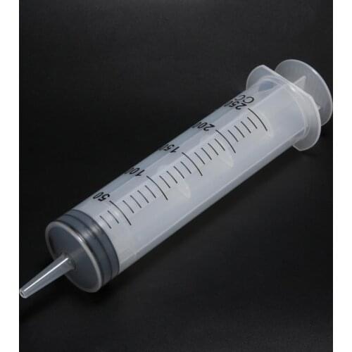 250ml Plastic Syringe Reusable Large Hydroponics Nutrient Sterile Disposable Syringe Inlet Pump Oil Measuring Injection Syringe