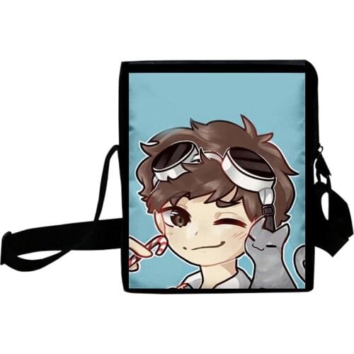 Georgenotfound 3D Merch Funny Casual Mini Crossbody Bag Mens Shoulder Bag Men Diagonal Small Backpack Light Messenger Phone Bag