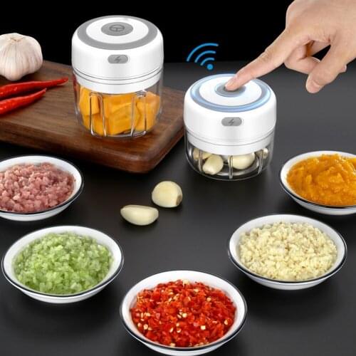 Practical Electric Garlic Vegetable Shredder Onions Cutter Meat Grinder Kitchen Tool High Speed Garlic Crusher Kitchen Accessori