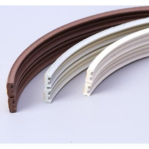 EPDM Rubber Self-adhesive Sealing Strip Screen Sash Cupboard Wardrobe Closet Seals Gasket 9x4mm Black Gray Brown White odd