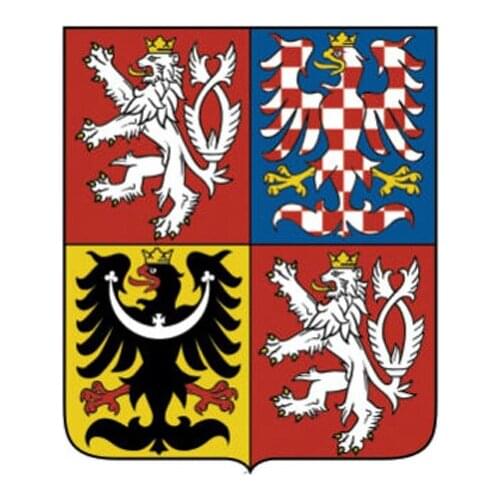 8CM*10CM Funny Czech Republic Flag Coat Of Arms Car Sticker PVC Decal