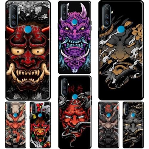 Japanese Hannya Mask For OPPO Realme 7 Pro 8 6 Q3 7i C3 C11 GT Case For OnePlus Nord 8T 7 8 9 Pro Phone Cover