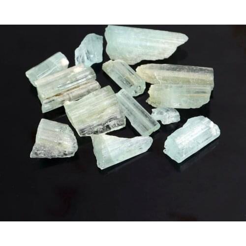 25Ct/pack Rare Natural Green Beryl Gemstones Rough Fine Jewelry Minerals Ring Making Necklace Mounting Diy Collection