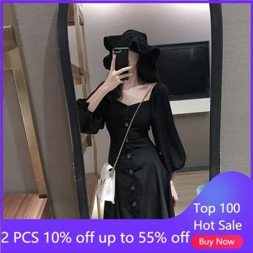 2021 Early Autumn Winter Dress For Women Long Vintage Clothing Dress Womens Clothing