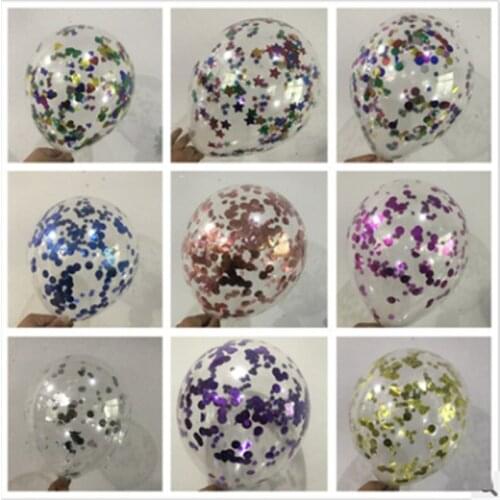 5/10/20pcs Gold Helium Balloon Confetti Latex Balloons Glitter Transparent Wedding Baby Shower Birthday Party Decorations