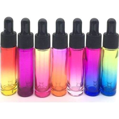 5pcs 10ml Glass Pipette Bottle with Pure Glass Dropper Perfume Sample Essential Oil Mini Tubes Vial