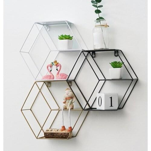 80% Hot Sales!! Storage Shelf Floating Geometric Graphic Smooth Line Creative Round Home Decoration Organizer