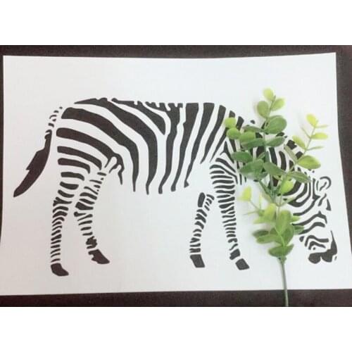 A4 Size Zebra Scrapbooking tool card DIY album masking spray painted template drawing stencils laser cut KW7062208