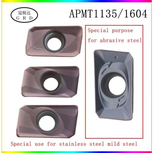 APMT1135 PDER APMT1604 PDER Inserts is suitable for the grinding stainless steel and mild steel turning tool carbide insert face