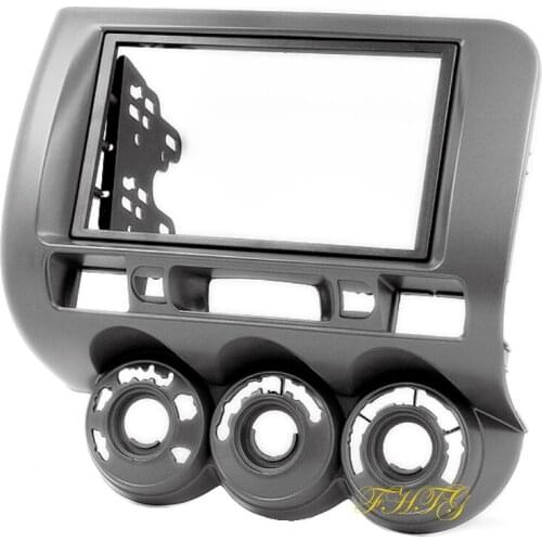 Car Radio Fascia,Dash Kit is suitable for 2006 Honda Jazz, 2DIN (Manual AC, RHD),Double Din Car Audio Frame