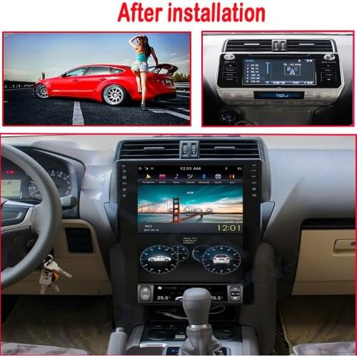 Tesla Style Android 9.0 128G Car Multimedia Player GPS Navigation For Toyota Land Cruiser Prado 2018-2020 Radio Stereo Head Unit