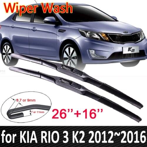 For KIA RIO 3 K2 2012~2016 2013 2014 2015 UB Car Wiper Blade Front Windscreen Windshield Wipers Blade Car Accessories Stickers