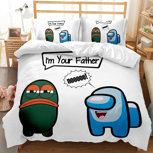 Game cartoon home quilt cover (including pillowcase) single double bed boys and girl room decoration bedroom set big bed