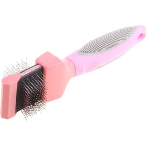 Double Sided Pet Brush Dog Cat Hair Fur Bristle Grooming Shedding Cleaning Massage Comb Styling Tool